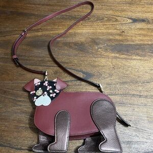 Kate spade Whimsical Burgundy Dog Crossbody Bag - Women Bags